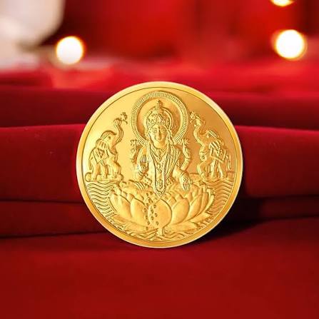 Lakshmi Gold Coin 1g - Festive Red