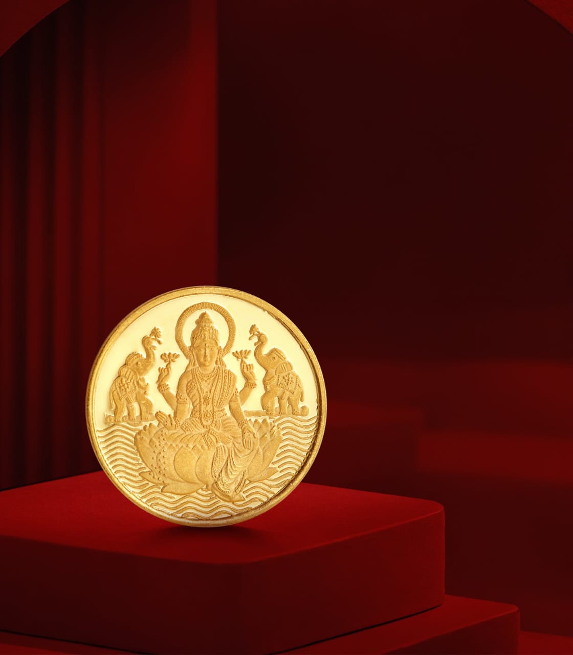 Lakshmi Gold Coin 1g - Traditional Design